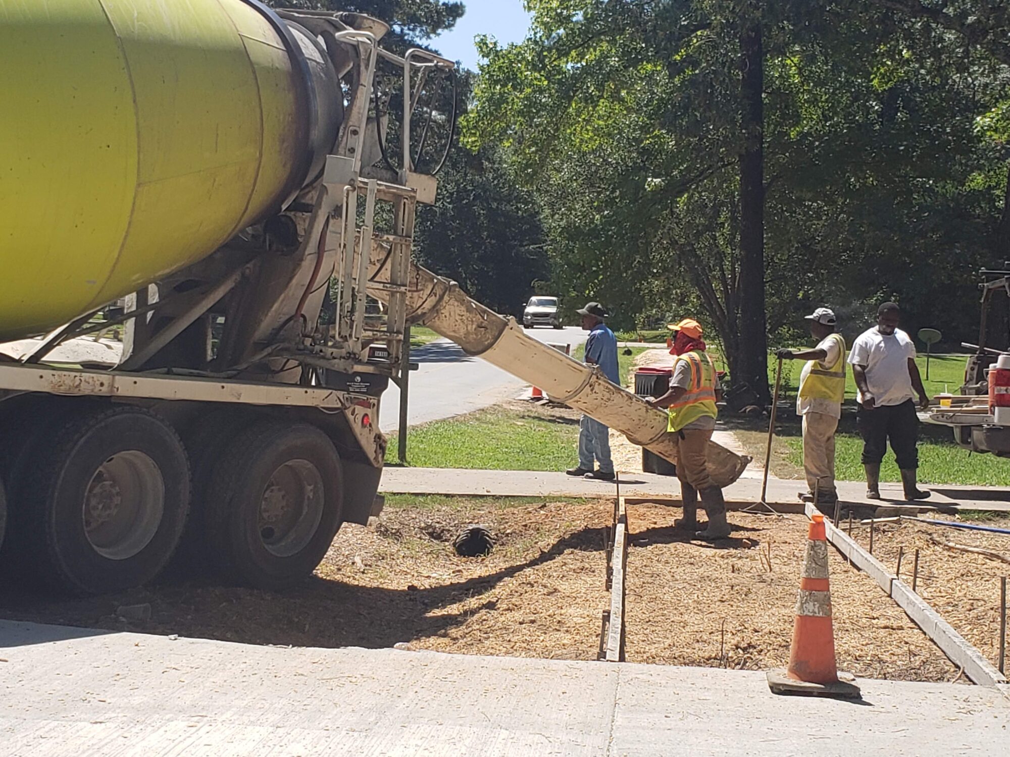 Sidewalk construction