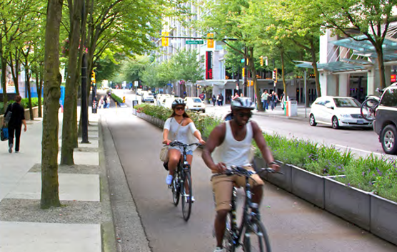 Cyclists on a Greenway