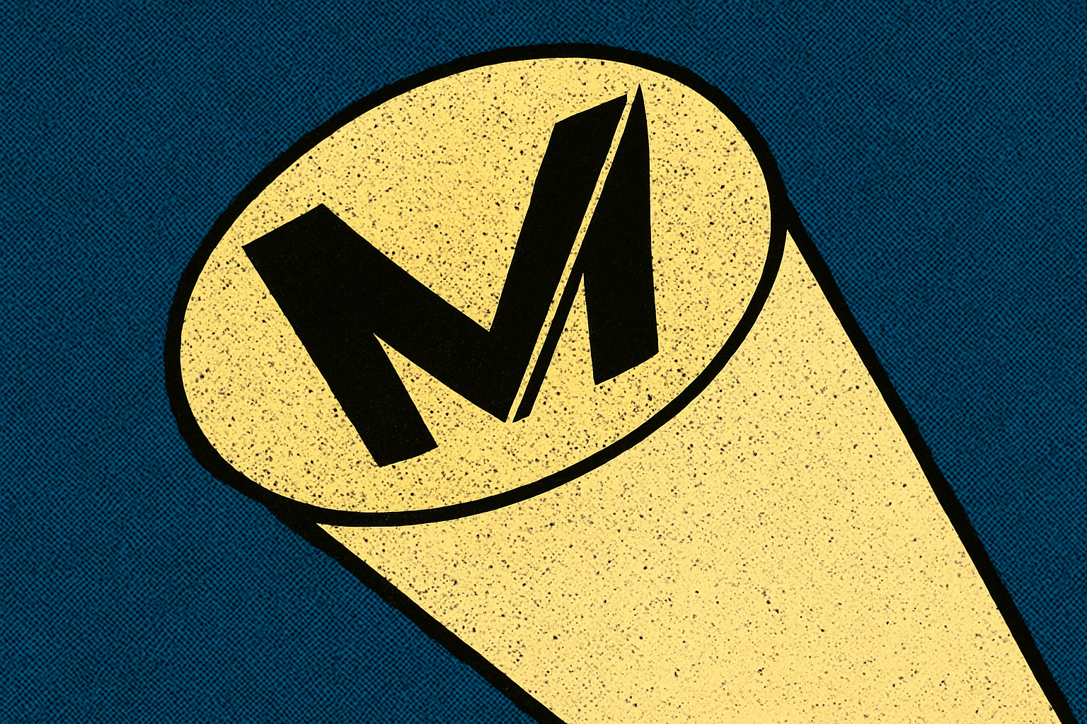 Metroplan's logo inside a searchlight