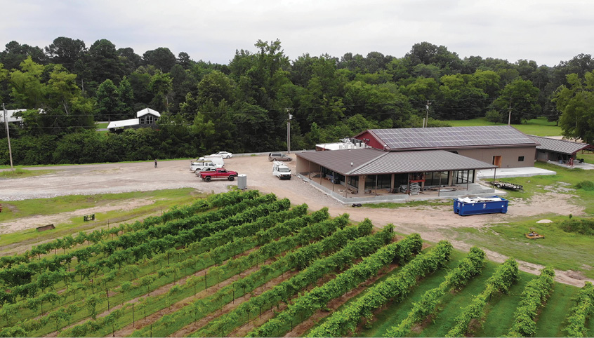 Rusty Tractor - solar powered vineyard in Little Rock
