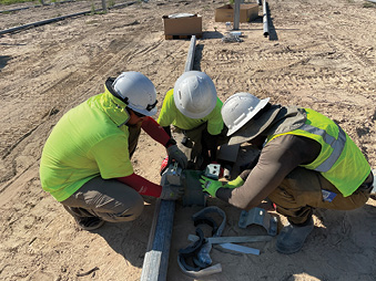 Seal Solar employees working together on an installation