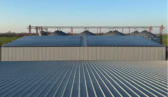 photo of solar panels used for grain drying