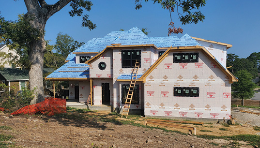 photo-house construction in Little Rock